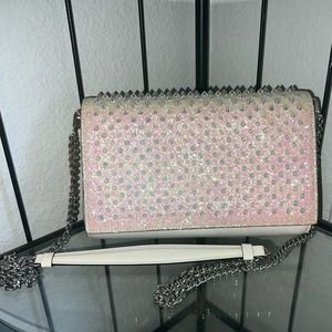White Christian louboutin cross Body purse